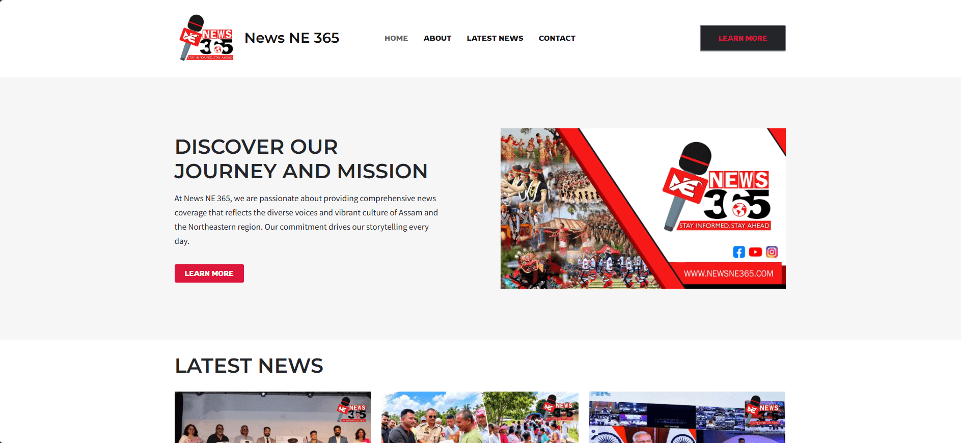 News NE 365 website
